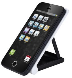 Clas-Ohlson-universalus-telefono-stovas-iphone-baltas