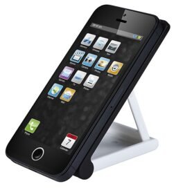 Clas-Ohlson-universalus-telefono-stovas-iphone-juodas