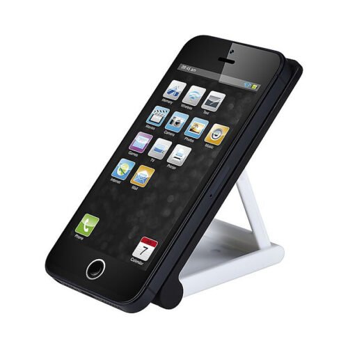 Clas-Ohlson-universalus-telefono-stovas-iphone-juodas