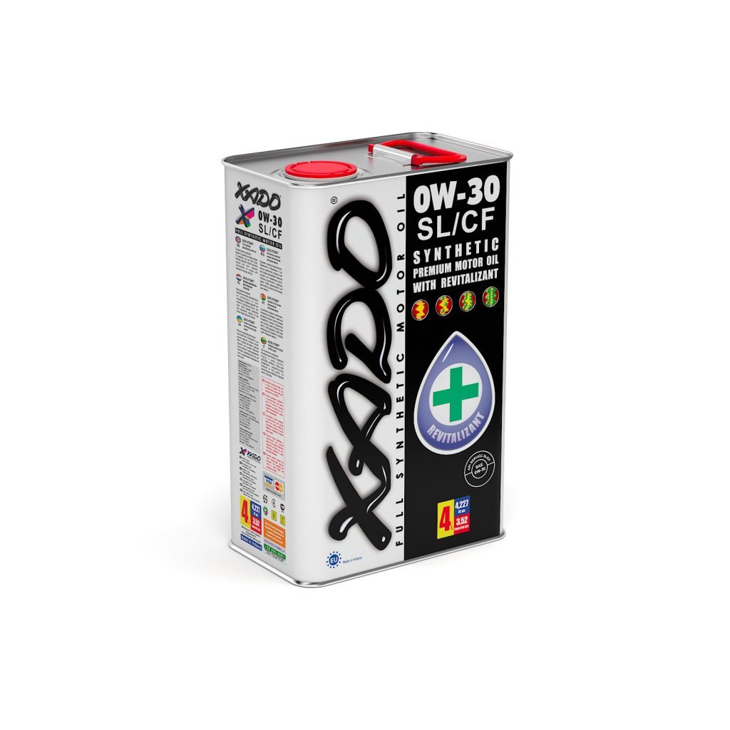 XADO-alyva-Atomic-Oil-0W-30-SLCF-tepalas-4-litrai XADO alyva Atomic Oil 0W-30 SL/CF 4 litrai
