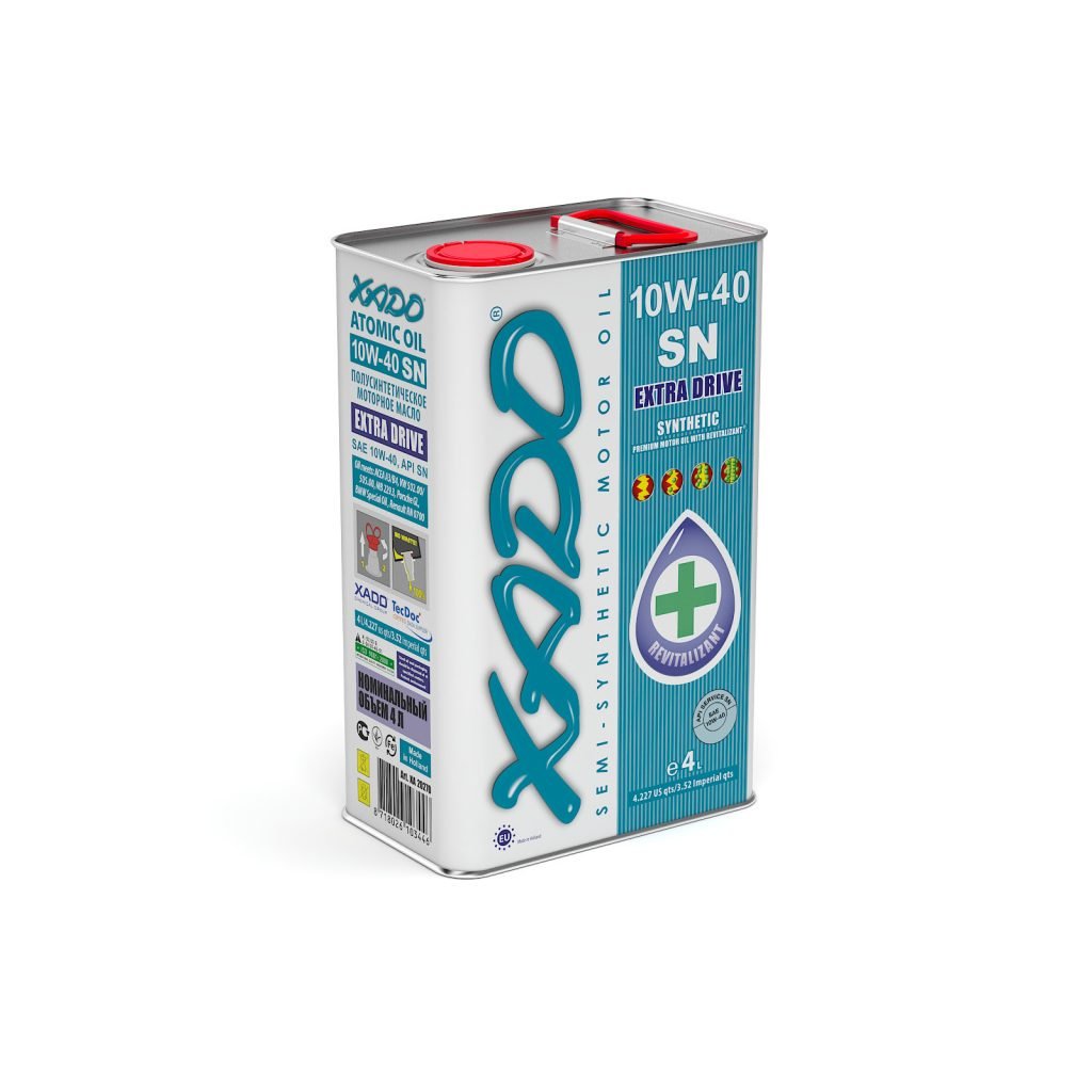 XADO alyva Atomic Oil 10W-40 SN Extra Drive 4 litrai